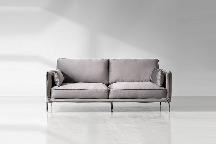 Emeline 3 Seater Couch - Velvet Dark Grey -