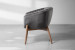 Lennon Velvet Dining Chair - Charcoal -