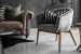 Lennon Velvet Dining Chair - Charcoal -