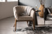 Lennon Velvet Dining Chair - Stone