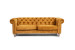 Lannfield Chesterfield Sofa - Textured Velvet Fabric - Mustard Fabric Sofas - 2