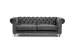 Lannfield Chesterfield Sofa - Textured Velvet Fabric - Charcoal Fabric Sofas - 2