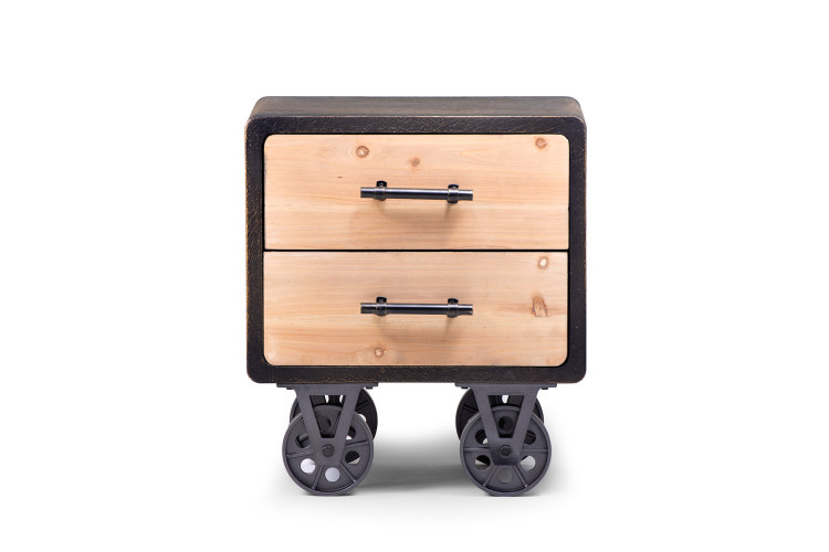 Reuben 2 Drawer Bedside Table Bedside Tables - 1