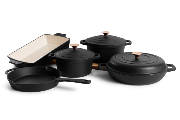 Nouvelle Cast Iron 8 Piece Cookware Set - Matte Black Cookware - 1