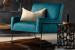 Caleb Velvet Armchair - Teal Armchairs - 2