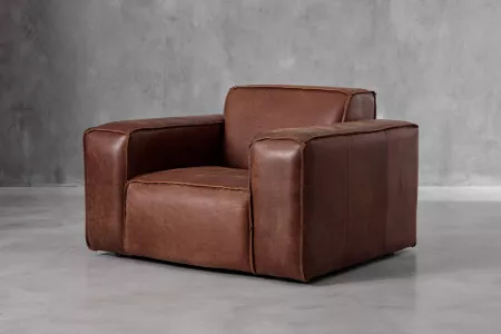 Jagger Leather Armchair - Spice Leather Armchairs - 1