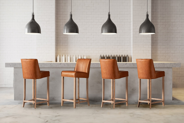 Holden Leather Bar Stool - Aged Tan Bar & Counter Stools - 1