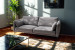 Emeline 3-Seater Sofa - Velvet Dark Grey Fabric Sofas - 3