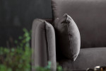 Emeline 3 Seater Couch - Velvet Dark Grey -